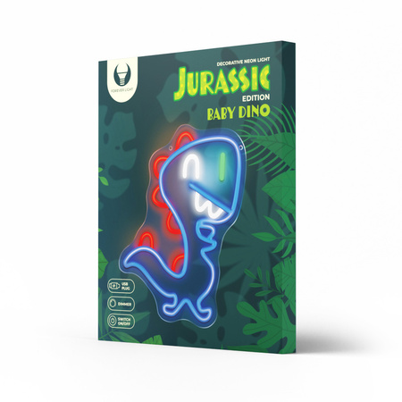 Neon LED JURASSIC BABY DINO niebieski FLNJ01 Forever Light