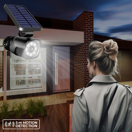 Lampa solarna LED SUNARI FLS-25 SMD PIR z atrapą kamery 4W 300lm 6000K 1500mAh Li-Ion Forever Light