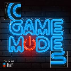 Neon PLEXI LED GAME MODE niebiesko czerwony FPNE38 Forever Light
