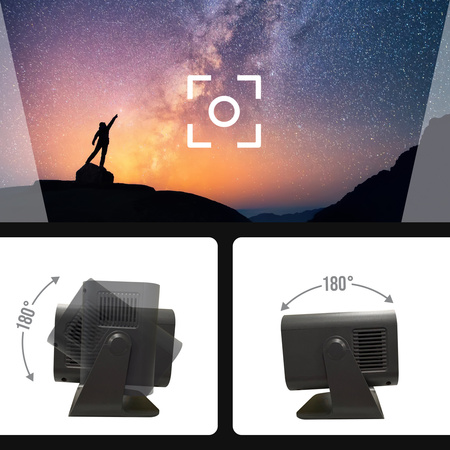 Projektor Forever FP-220E Sport 4K WiFi Bluetooth Android 13 Głośnik Czarny metaliczny