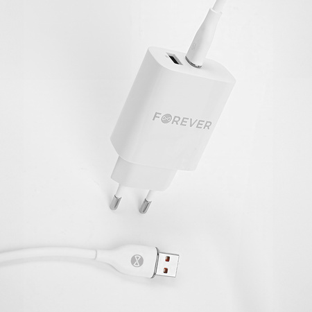 Forever kabel USB - USB-C 1,0 m 66W 6A biały