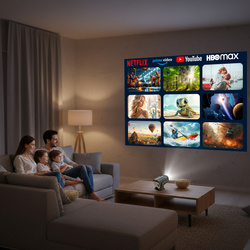 Forever Projektor FP-120U 720p/1080p kwadratowy czarny