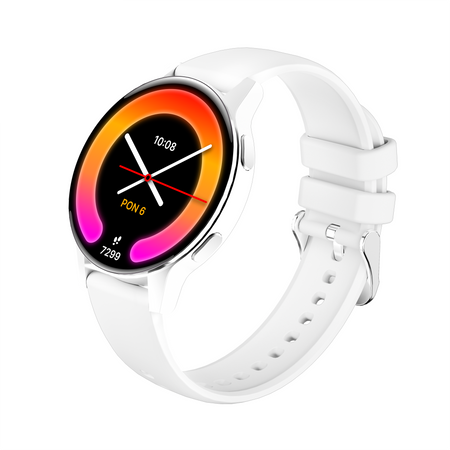 Smartwatch Forever iGO Watch 4! JW-600 Bluetooth 5.3 AMOLED IP67 – Inteligentny zegarek z rozmowami Bluetooth, monitorowaniem zdrowia i 2 paskami Biały