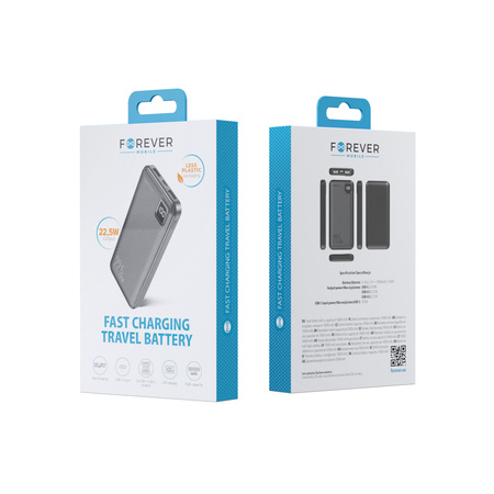 Forever power bank TB-300M PD QC 22,5W 10000 mAh czarny