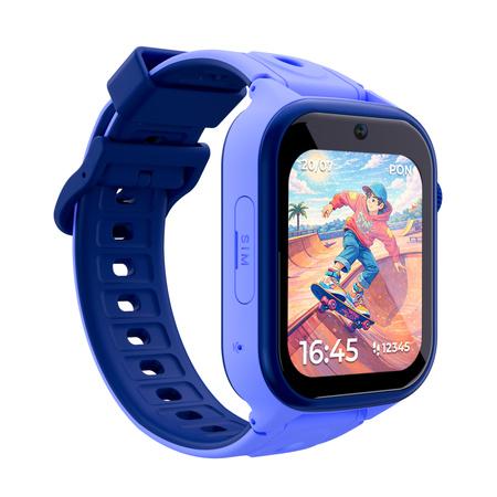 Smartwatch dziecięcy AI Forever Bro KW-540 GPS WiFi 4G IPS – Inteligentny zegarek dla dzieci z lokalizatorem, rozmowami wideo i przyciskiem SOS Niebieski