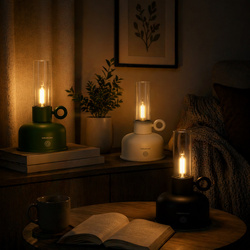 Forever Light Lampa naftowa LED Vintage FLR-04 butelkowa zieleń