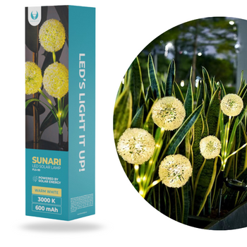 Forever Light Lampa solarna LED SUNARI FLS-95 Czosnek ozdobny 3000K 600mAh Ni-MH