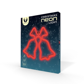 Neon LED CHRISTMAS DZWONKI czerwone Bat + USB FLNE17 Forever Light