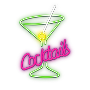 Neon PLEXI LED COCKTAILS róż zielony FPNE02X Forever Light