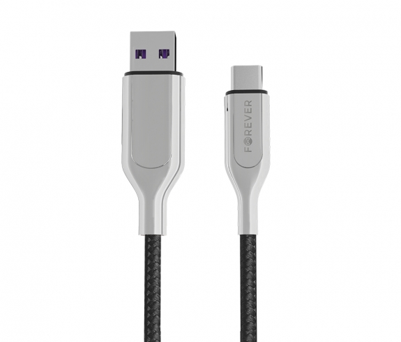 Forever Core kabel Ultra Fast USB - USB-C 1,0 m 5A czarny