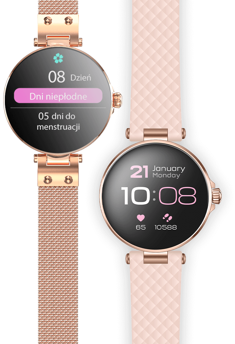 Smartwatch dla kobiet z wymiennym paskiem