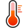 Elegancki smartwatch męski ikona termometr